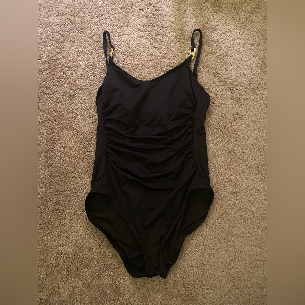 Michael Kors- Black one piece swimsuit, worn once. SIZE 8